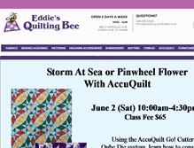 Tablet Screenshot of eddiesquiltingbee.com